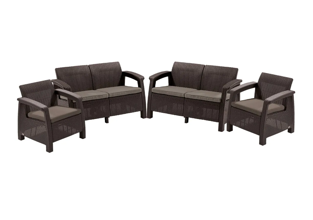 123 CORFU REST MŰRATTAN KERTI BÚTOR SZETT ASZTAL NÉLKÜL - Image 1