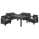 CORFU FIESTA MŰRATTAN KERTI BÚTOR SZETT ÉTKEZŐ ASZTALLAL - Image 2