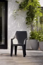 DANTE KARTÁMASZOS MAGAS TÁMLÁS MŰANYAG KERTI SZÉK - Image 2