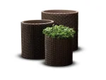 S+M+L CYLINDER PLANTERS MŰRATTAN KASPÓ SZETT