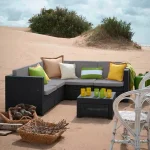 PROVENCE MŰRATTAN KERTI SAROKGARNITÚRA KÁVÉZÓ ASZTALLAL - Image 2