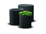 S+M+L CYLINDER PLANTERS MŰRATTAN KASPÓ SZETT
