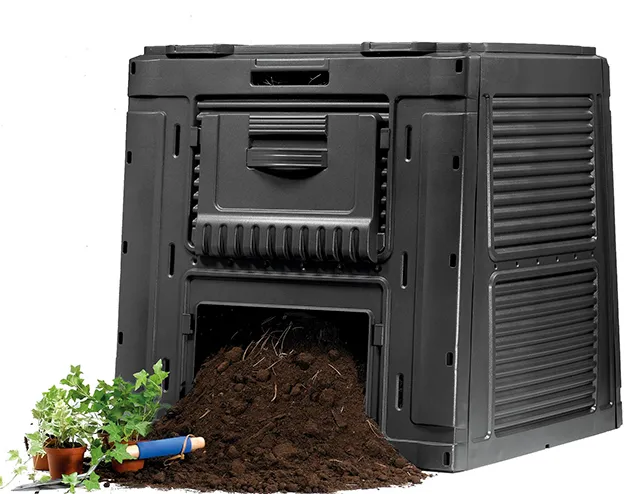 E-COMPOSTER MŰANYAG KOMPOSZTÁLÓ ALJZATTAL 470L