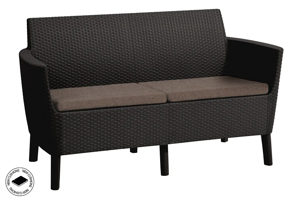 244096 SALEMO 2 ÜLÉSES MŰRATTAN KERTI KANAPÉ - Image 1