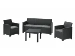 ELODIE 5 SZEMÉLYES MŰRATTAN KERTI BÚTOR SZETT CHICAGO ASZTALLAL