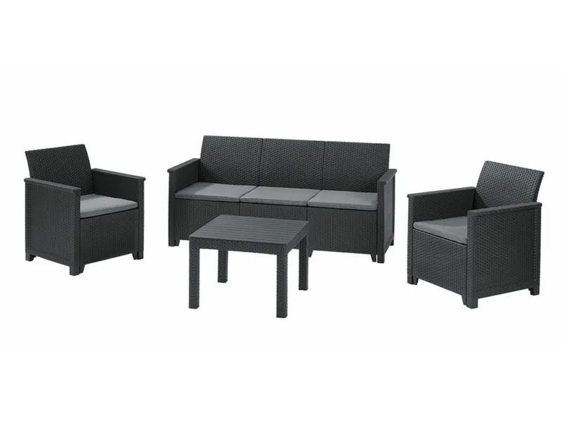 246150 ELODIE 5 SZEMÉLYES MŰRATTAN KERTI BÚTOR SZETT CHICAGO ASZTALLAL - Image 1