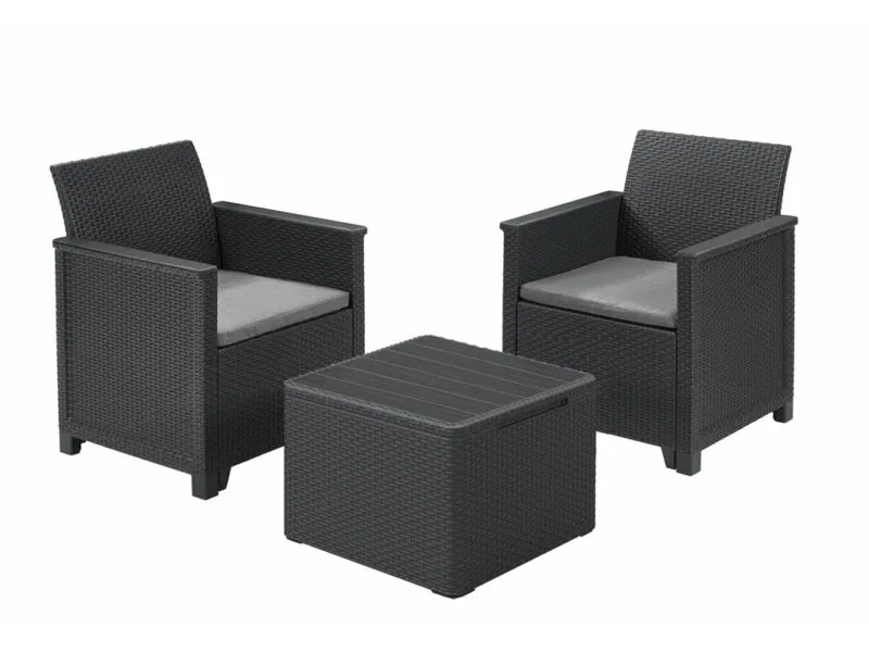 254094 ELODIE BALCONY MŰRATTAN KERTI BÚTOR SZETT PÁRNATARTÓS ASZTALLAL - Image 1