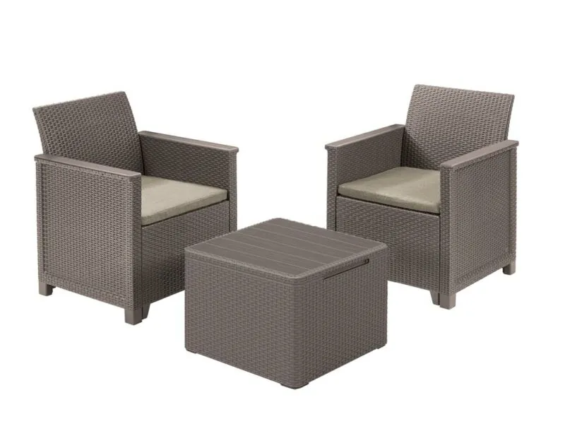 254095 ELODIE BALCONY MŰRATTAN KERTI BÚTOR SZETT PÁRNATARTÓS ASZTALLAL - Image 1