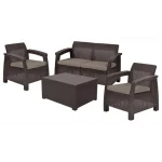 CORFU BOX MŰRATTAN KERTI BÚTOR SZETT TÁROLÓ ASZTALLAL