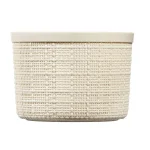 "JUTE" KEREK DOBOZ TETŐVEL 2L - BÉZS - Image 4