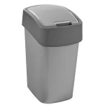 CURVER "PACIFIC FLIP BIN" BILLENŐ FEDELES SZEMETES 9L - EZÜST/GRAFIT