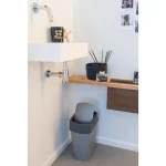 CURVER "PACIFIC FLIP BIN" BILLENŐ FEDELES SZEMETES 9L - EZÜST/GRAFIT - Image 3