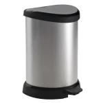 CURVER FÉMHATÁSÚ PEDÁLOS SZEMETES BELSŐ KOSÁRRAL 15L - FEKETE/EZÜST