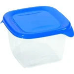 CURVER "FRESH&GO" SZÖGLETES ÉTELTARTÓ 0,45L - TRANSZPARENS/KÉK