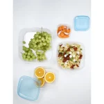 CURVER "FRESH&GO" SZÖGLETES ÉTELTARTÓ 0,8L - TRANSZPARENS/KÉK - Image 2