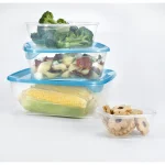 CURVER "FRESH&GO" SZÖGLETES ÉTELTARTÓ 0,8L - TRANSZPARENS/KÉK - Image 4