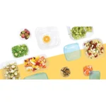 CURVER "FRESH&GO" SZÖGLETES ÉTELTARTÓ 0,8L - TRANSZPARENS/KÉK - Image 6