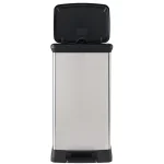 CURVER FÉMHATÁSÚ PEDÁLOS SZÖGLETES SZEMETES 50L - FEKETE/EZÜST - Image 8