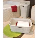 CURVER "STYLE" RATTAN HATÁSÚ RUHÁSKOSÁR 45L - KRÉM - Image 3