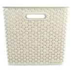 CURVER "MY STYLE" RATTAN SZÖGLETES  PAPÍRKOSÁR - KRÉM - Image 2