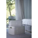 CURVER "STYLE" L MÉRETŰ RATTAN KOSÁR FEDÉLLEL 30L - KRÉM - Image 3