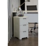 CURVER "STYLE" RATTAN 3 FIÓKOS SZEKRÉNY - KRÉM - Image 3