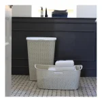 CURVER "MY STYLE" RATTAN SZENNYESTARTÓ 55L - KRÉM - Image 2