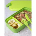 CURVER "LUNCH&GO" ÉTELTARTÓ EVŐESZKÖZZEL - ZÖLD - Image 2