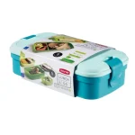 CURVER "LUNCH&GO" ÉTELTARTÓ EVŐESZKÖZZEL - KÉK