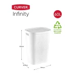 CURVER "INFINITY" SZENNYESTARTÓ 59L - FEHÉR - Image 3