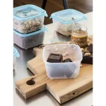 CURVER "FRESH&GO" SZÖGLETES ÉTELTARTÓ 1,2L - TRANSZPARENS/KÉK - Image 4