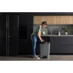 CURVER "COMPATTA DUO" TÉGLALAP ALAKÚ DUO PEDÁLOS SZEMETES BELSŐ KOSARAKKAL (2x23L) - Image 4