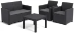 Keter Marie  4 személyes grafit műrattan kerti bútor garnitúra