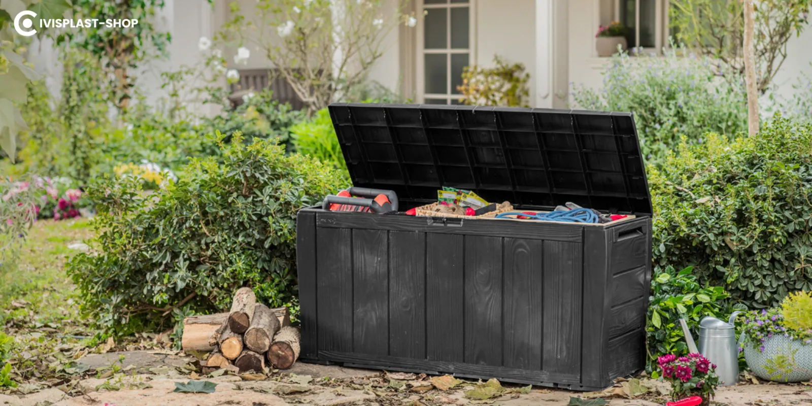 Műanyag kerti tárolóban való tárolás