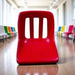 Variaszék műanyag üléslap, piros - Image 2