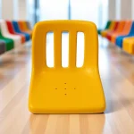 Variaszék műanyag üléslap, sárga - Image 2