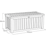 ROCKWOOD MŰANYAG KERTI LÁDA 570L - Image 4