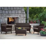 SALEMO 2 ÜLÉSES MŰRATTAN KERTI KANAPÉ - Image 3