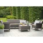 SALEMO 3 ÜLÉSES MŰRATTAN KERTI KANAPÉ - Image 4