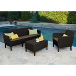 SALEMO 3 ÜLÉSES MŰRATTAN KERTI KANAPÉ - Image 3