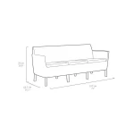 SALEMO 3 ÜLÉSES MŰRATTAN KERTI KANAPÉ - Image 5