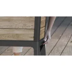 DECO ELEVATED MŰANYAG KERTI VIRÁGLÁDA (alsó polccal) 110L - Kőrisfa - Image 4