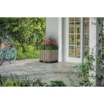 DECO SZÖGLETES MŰANYAG VIRÁGLÁDA 61L - kőrisfa - Image 4