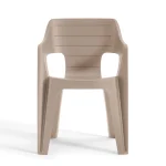 BILBAO IOWBACK MŰANYAG KARTÁMASZOS KERTI SZÉK - cappucino - Image 2