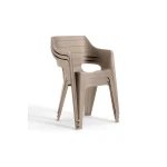 BILBAO IOWBACK MŰANYAG KARTÁMASZOS KERTI SZÉK - cappucino - Image 4