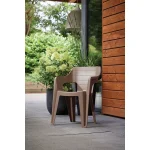 BILBAO IOWBACK MŰANYAG KARTÁMASZOS KERTI SZÉK - cappucino - Image 5