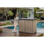 SIGNATURE STORE IT OUT MŰANYAG KERTI TÁROLÓ 1150 L - kőrisfa - Image 4