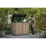 SIGNATURE STORE IT OUT MŰANYAG KERTI TÁROLÓ 1150 L - kőrisfa - Image 6