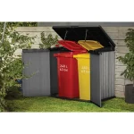 SIGNATURE STORE IT OUT MŰANYAG KERTI TÁROLÓ 1150 L - Viharszürke - Image 4