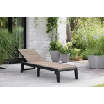 PORTO MŰANYAG KERTI NAPOZÓÁGY(párna nélkül) - kőrisfa/cappucino - Image 6